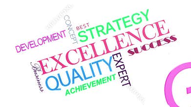 Word cloud about excellence in business service