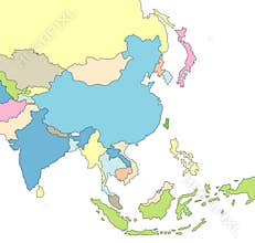 Illustrated Map of Asia