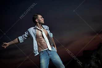 Handsome bodybuilder