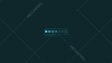 Animated HUD infographic element test scale data.