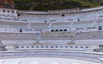 Sharjah, UAE - 07.20.2021 - Sharjah amphitheatre, Khor Fakkan area. Sightseeing