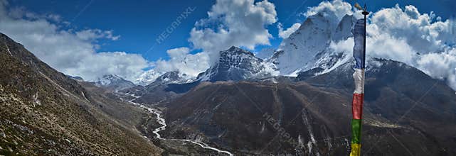 Panoramic Everest landscape