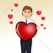 Illustration of narcissist man