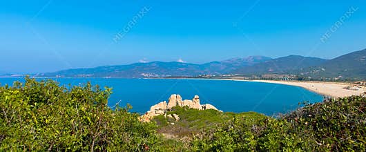 The Plage du Liamone, beach near Sagone in Corsica