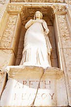 Celsus library statue in Ephesus