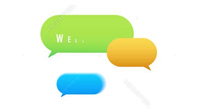 Welcome to the team written on speech bubble. Advertising sign. Motion graphics.