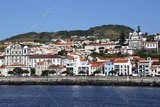 View of Horta on Faial Azores Portugal