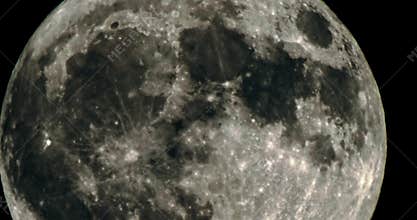 Background video close-up of a blue full moon.