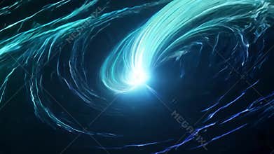 Bright blue light beam shines through a dark background, evoking mystery and wonder. Perfect for tech, energy, or future