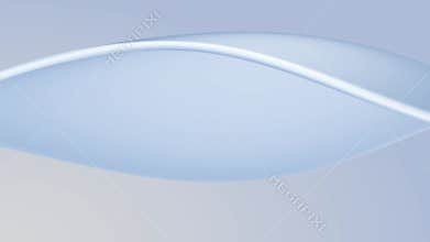 Classic wave animation with smooth light blue waveform float on a white gradient background