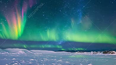 Landscape Nature Winter Northern Lights