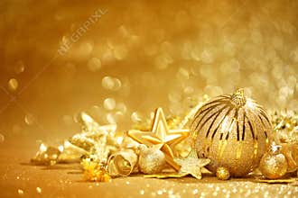 Golden Christmas background