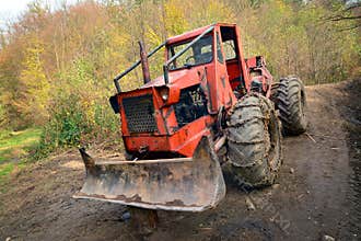 Deforestation tractor