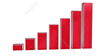 Rising business stock chart market graph with alpha mask
