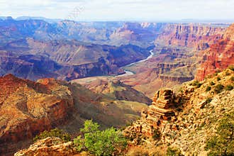 Grand Canyon. USA, Arizona. Panoramic Great View