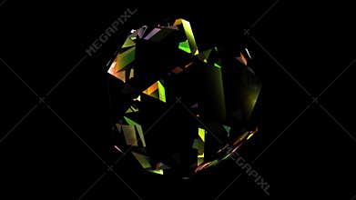 Rotating glass crystal