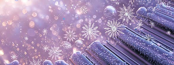 Lavender background with icy xylophones and digital patterns