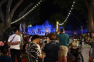 Loy Krathong festival at Prasat Muang Tam , 15 September 2024 , Buriram Thailand.