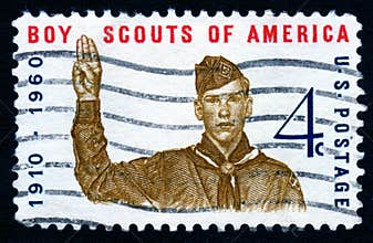 Vintage Boy Scouts USA stamp