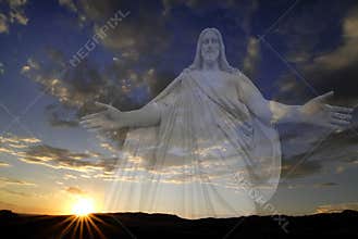 Sun Setting with Jesus