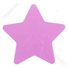 Pink Five-Pointed Star Shape Sticker on White Background