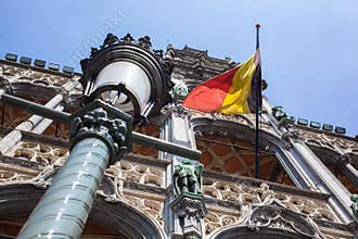 Belgium flag on Grand Place