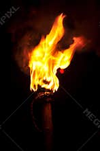 Flaming torch