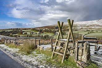 Winter hiking on Dartmoor Devon