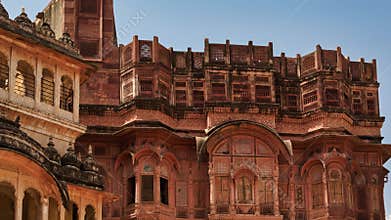 Majestic Mehrangarh Fort in the blue city of Jodhpur, Rajasthan