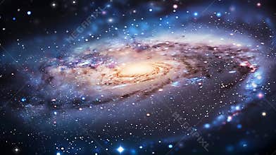 Generative AI Our galaxy the Milky Way Milky way galaxy with stars and space dust in the universe The elements of