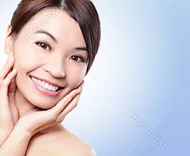 Smile Face of woman with health teeth