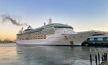 Cruise ship Serenade of the Seas ready for an afternoon departure