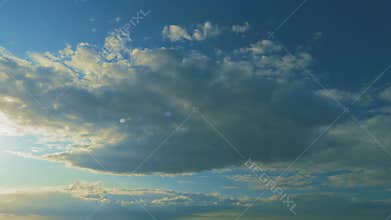 Natural Sky Beautiful Blue And White Texture Background. Clear Blue Sky And White Clouds.