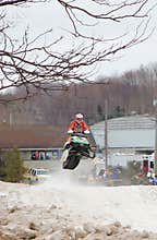 Snowmobiler in Competition
