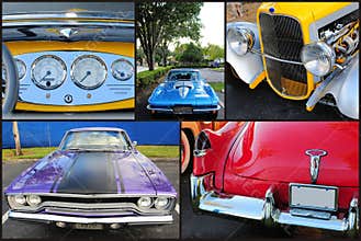 Collage of classic cars