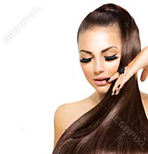 Fashion Girl with Long Hair