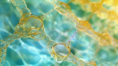 An enlarged image of a plant cells cell wall made up of multiple layers of cellulose that provide sy support and