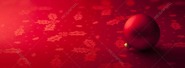 Red Christmas Banner Background