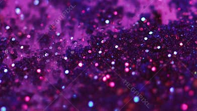 Sparkling texture neon bokeh light pink blue fluid