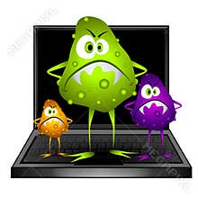 Computer Virus Bugs Clip Art