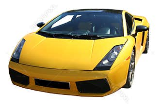 Yellow sport car