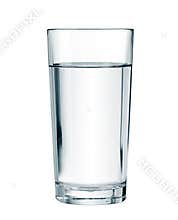Water glass isolated with clipping path