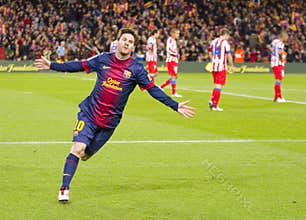 Messi celebrating a goal