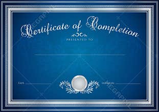 Blue Certificate / Diploma background (template)