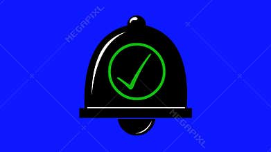 video animation icon bell and checklist