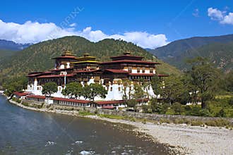 Punakha Monastery in Bhutan Asia