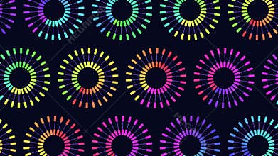 Vibrant circles in a colorful pattern create a visually appealing design