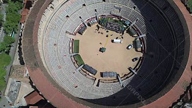 la monumental barcelona aerial photodrone
