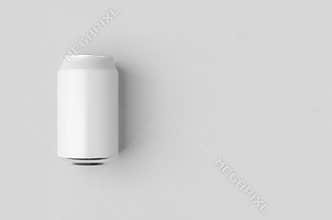 White small beer or soda aluminum can mockup