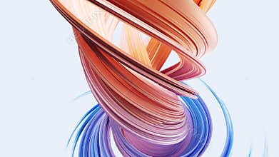 Flowing curve lines background, 3d rendering